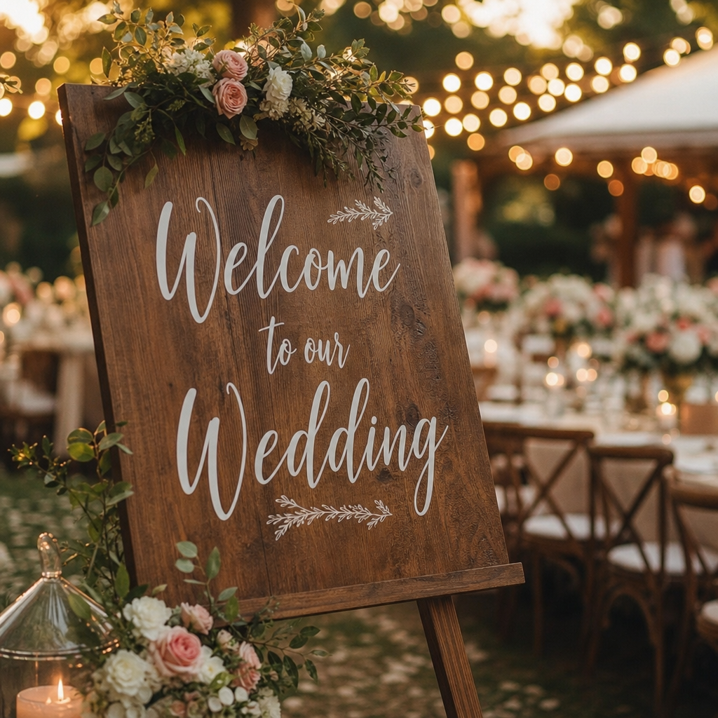 Wedding welcome board