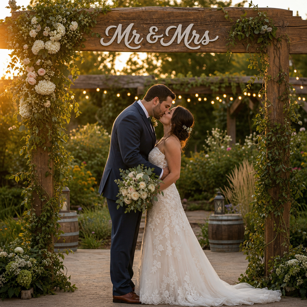 Wedding arch Mr & Mrs