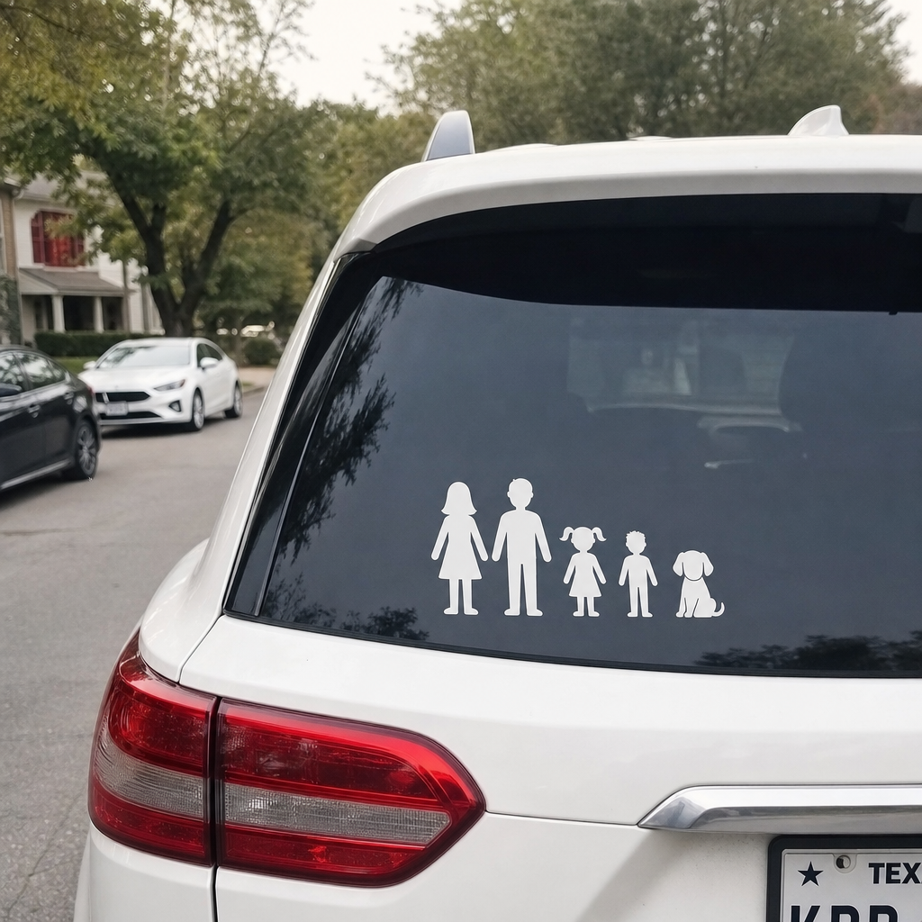Rear window family decal